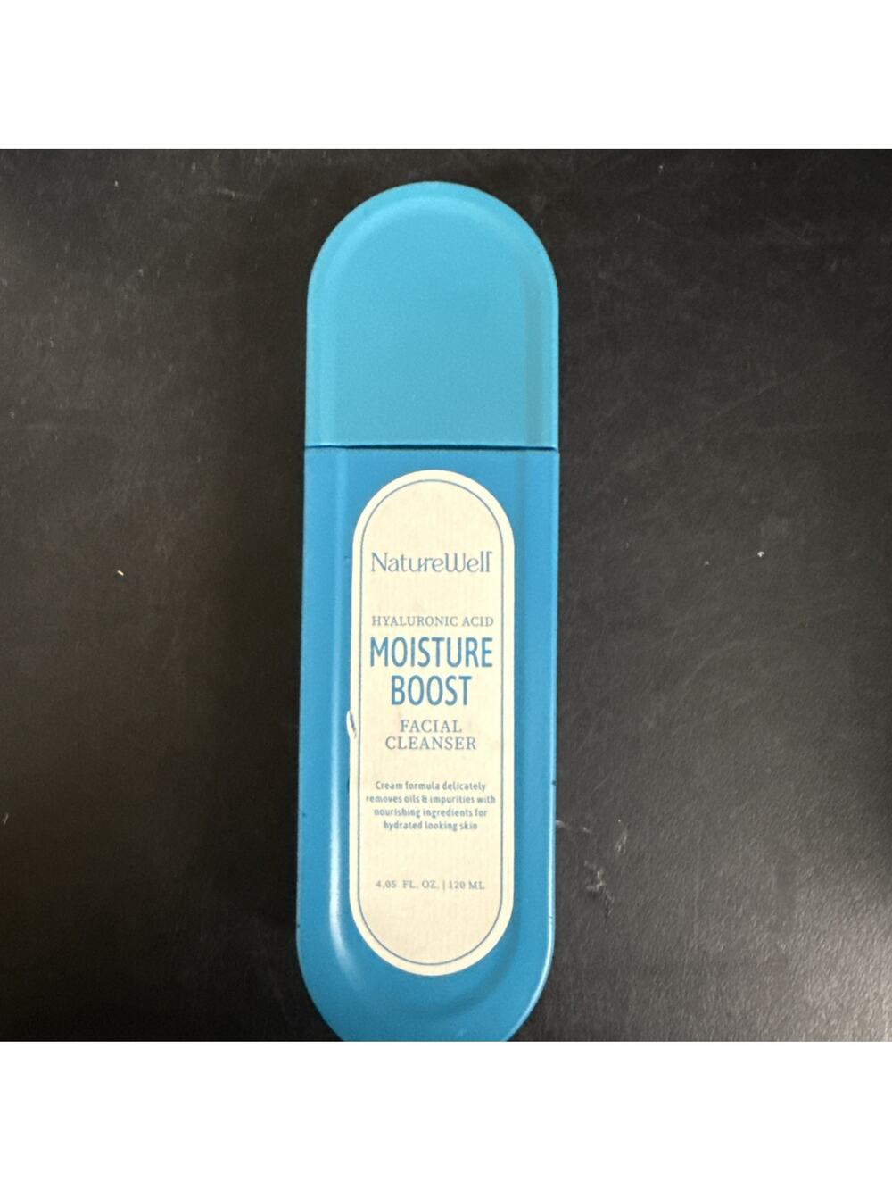 NEW NatureWell Hyaluronic Acid Moisture Boost Facial Cleanser Unisex 4.05oz Blue